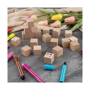 AUEAR Paquete de 20 bloques de construcción de madera