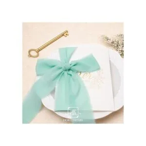 Doris Home Cinta de gasa hecha a mano con flecos 2_4