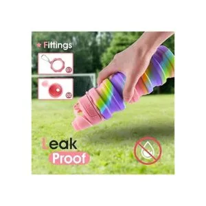 MAKERSLAND Botellas de agua plegables de arcoíris para_4