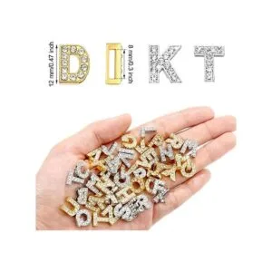 104 dijes de diamantes de imitación con letras del