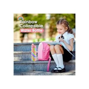MAKERSLAND Botellas de agua plegables de arcoíris para_5