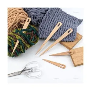 AUEAR Paquete de 5 agujas de ganchillo de madera para