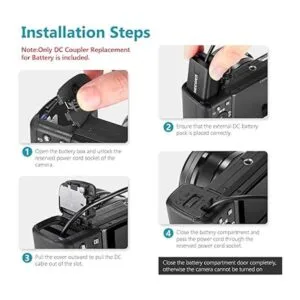 Neewer Adaptador de corriente CC para batería NPFW50 con_6