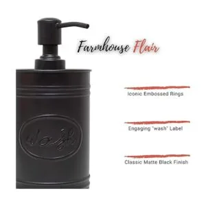 Autumn Alley Dispensador de jabón negro para lavado de_5