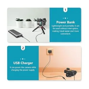 Neewer Adaptador de corriente CC para batería NPFW50 con_5