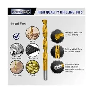 Juego de brocas de titanio de 256 piezas acero de alta_2