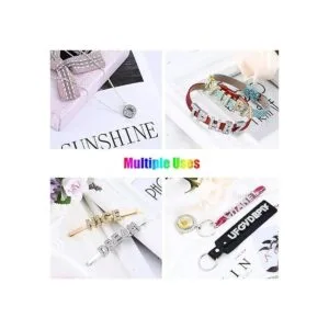 104 dijes de diamantes de imitación con letras del