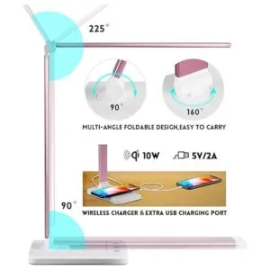 JOSTIC Lámpara de escritorio LED con cargador inalámbrico_3