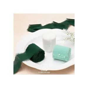 Doris Home Cinta de gasa hecha a mano con flecos 2_3