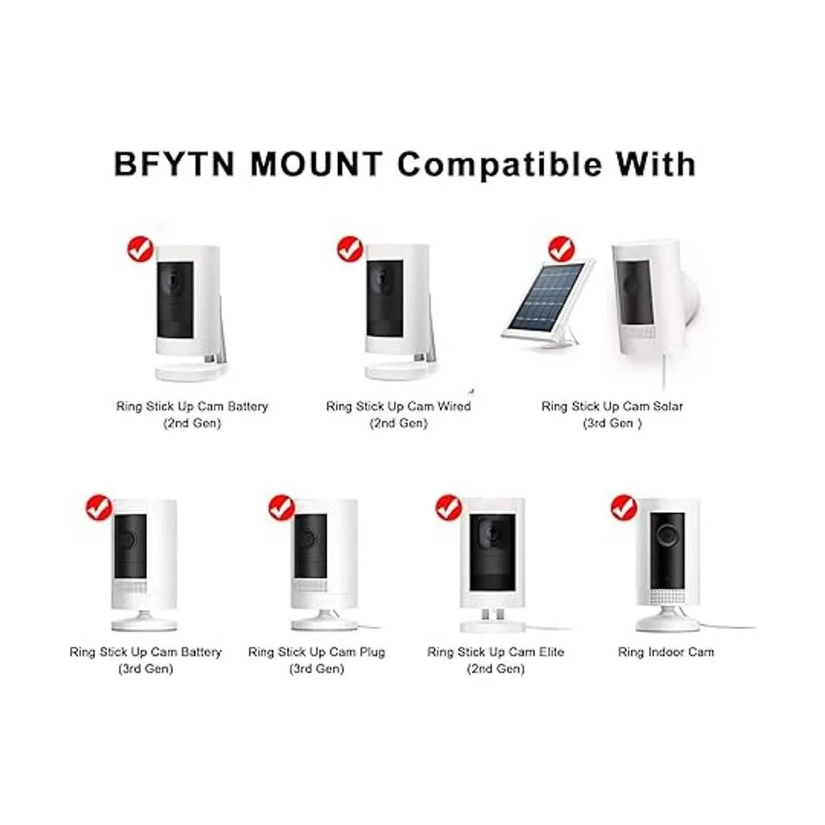 BFYTN Paquete de 3 soportes de pared compatibles con Ring