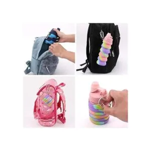 MAKERSLAND Botellas de agua plegables de arcoíris para_6