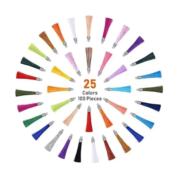Borlas para hacer joyas Flasoo 100 piezas de llavero de