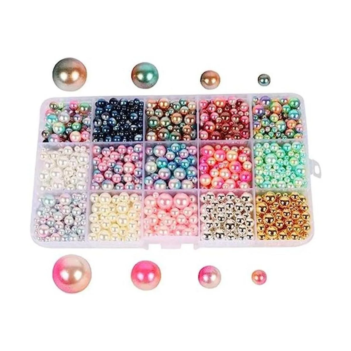 Perlas 1140 unidslote mezcla arco iris gradiente color