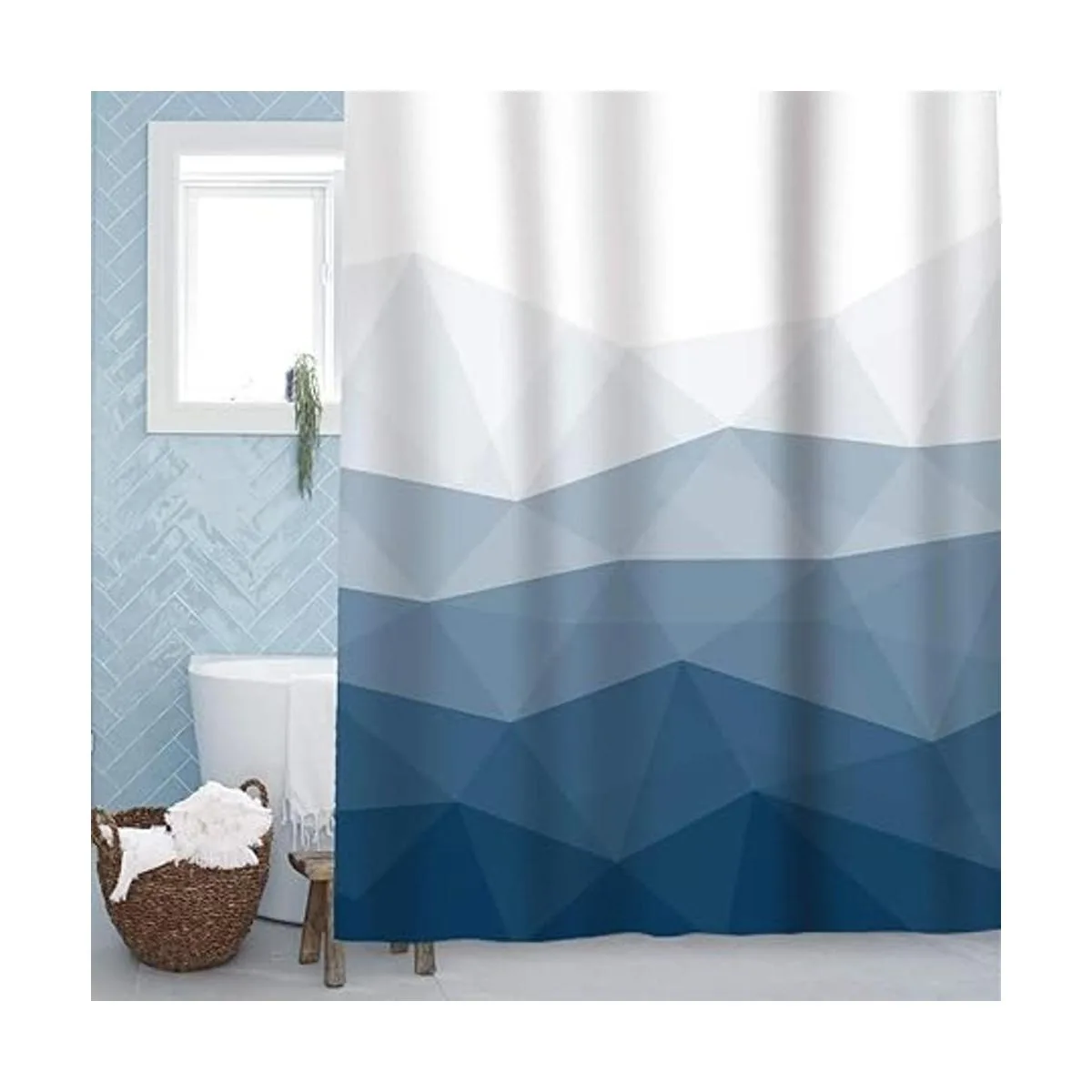 Sunlit Cortina de ducha extralarga popular cortina de_3