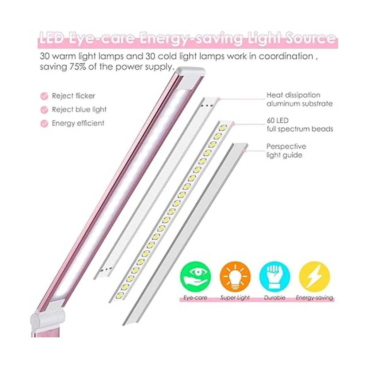 JOSTIC Lámpara de escritorio LED con cargador inalámbrico_4