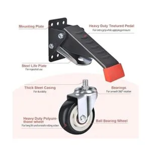 SPACEKEEPER Kit de ruedas de banco de trabajo de 880_3