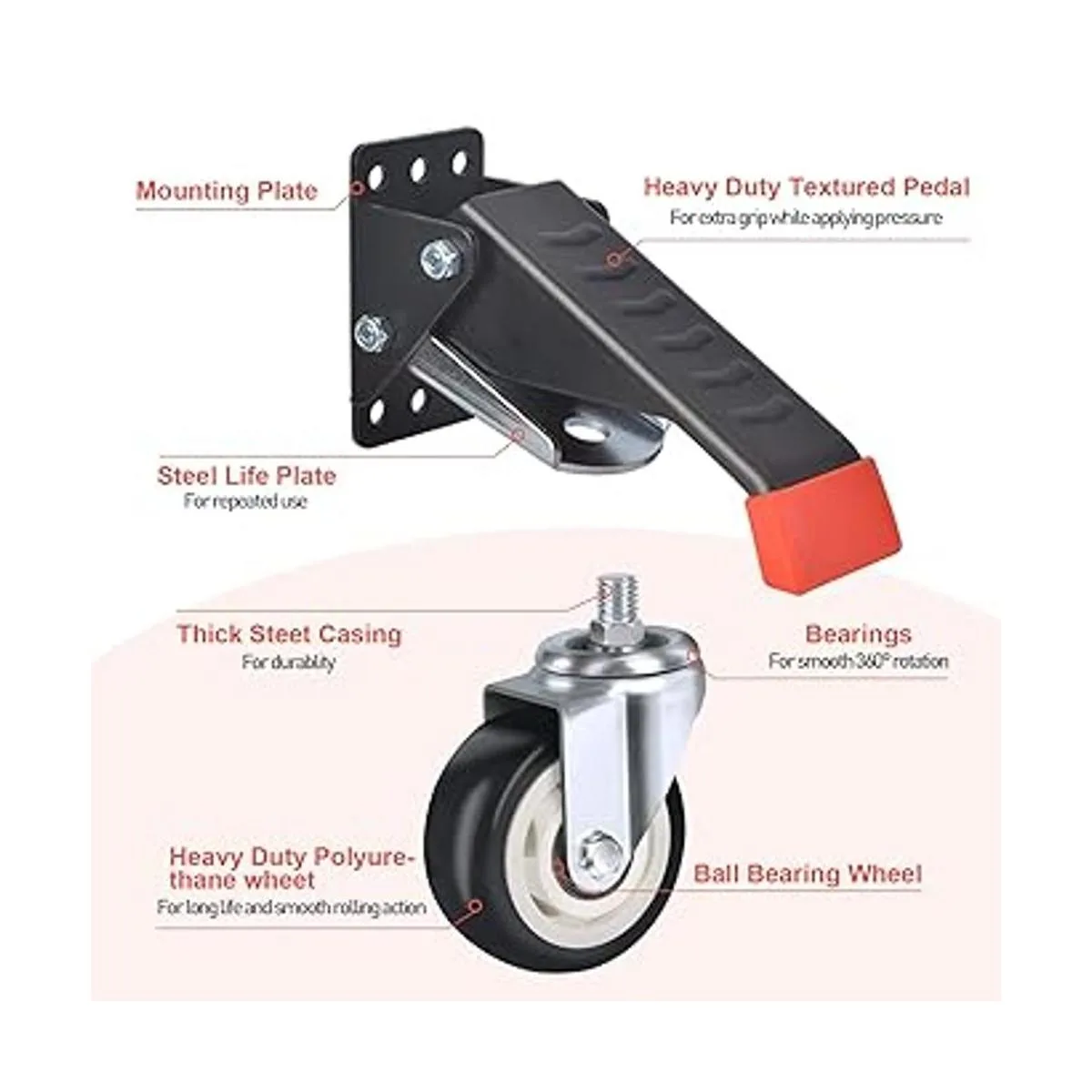 SPACEKEEPER Kit de ruedas de banco de trabajo de 880_3
