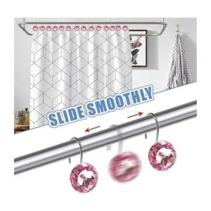TOAOB 12 ganchos decorativos para cortina de ducha con