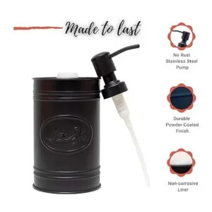 Autumn Alley Dispensador de jabón negro para lavado de_3