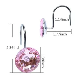 TOAOB 12 ganchos decorativos para cortina de ducha con