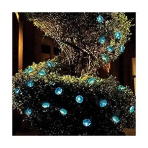 Ibdone Guirnalda de luces LED solares de 10 luces LED