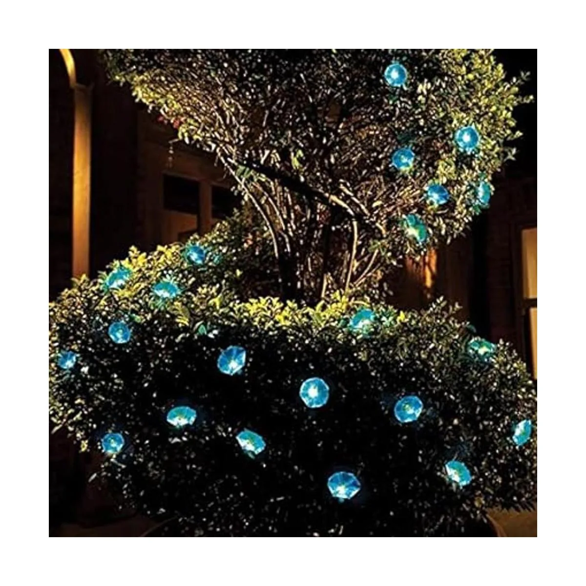 Ibdone Guirnalda de luces LED solares de 10 luces LED