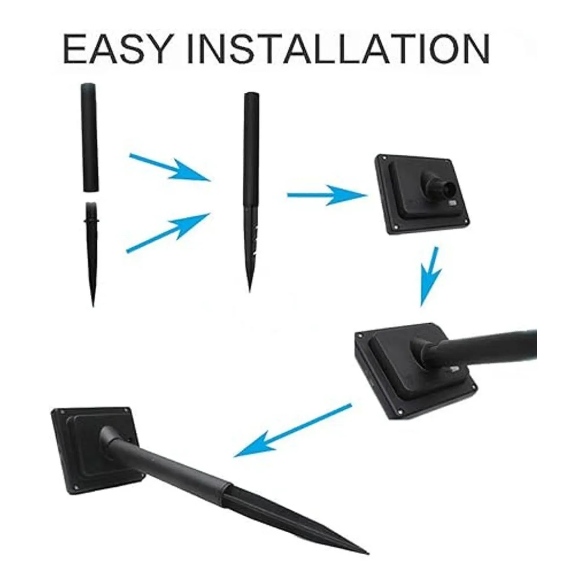 Ibdone Guirnalda de luces LED solares de 10 luces LED