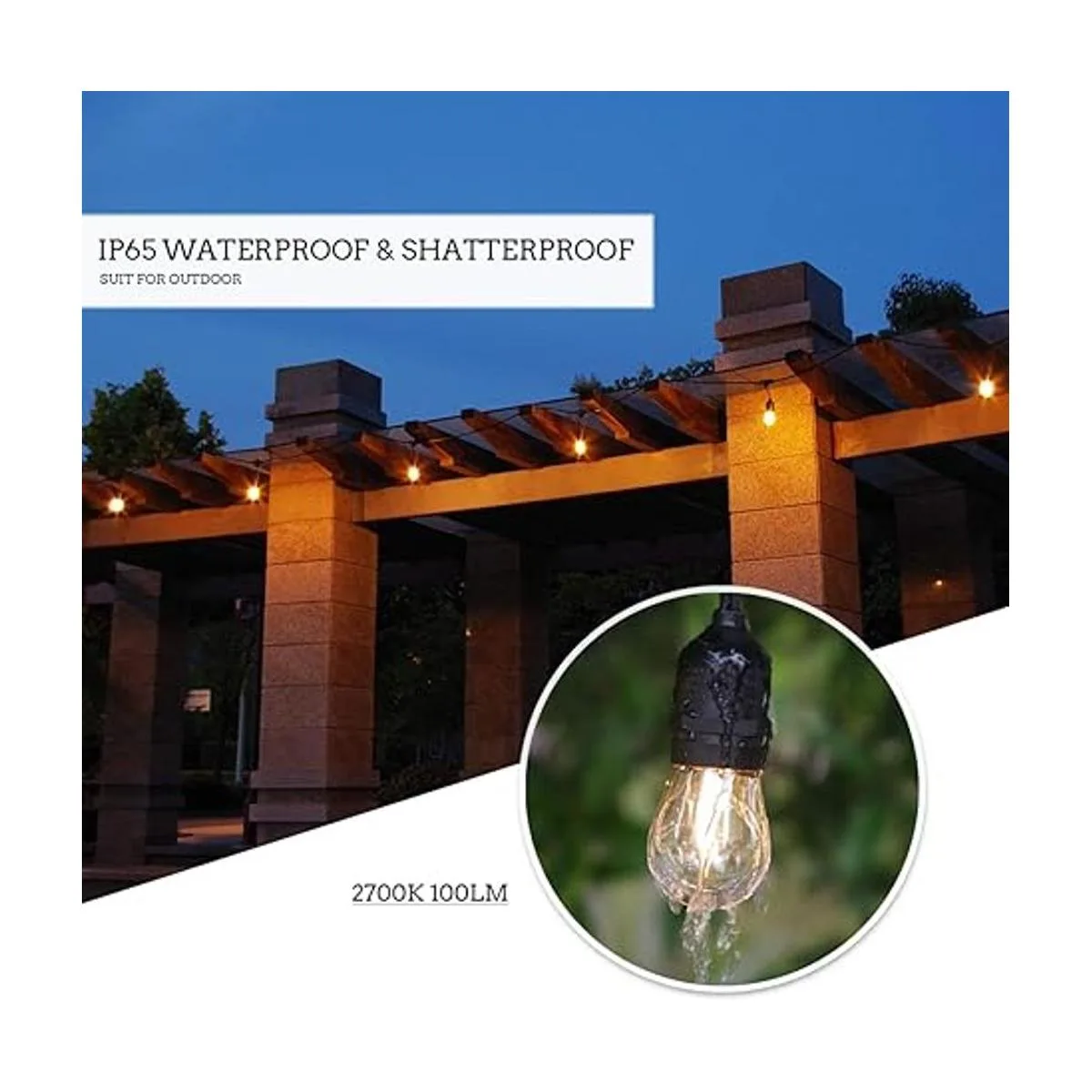 Paquete de 25 bombillas LED S14 de 1 W para exteriores_4