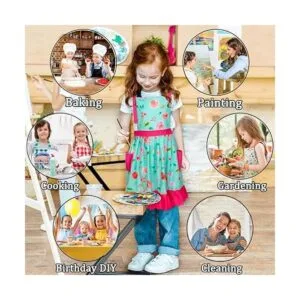 MHJY Conjunto de sombrero de delantal para niñas_5