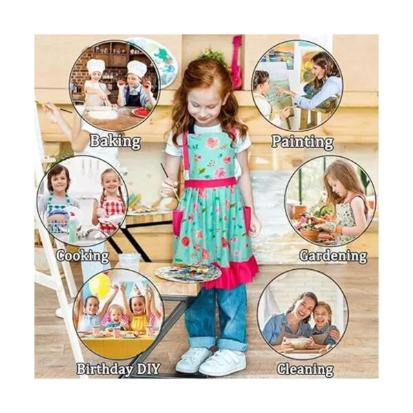MHJY Conjunto de sombrero de delantal para niñas_5