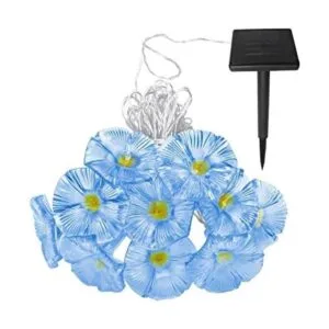 Ibdone Guirnalda de luces LED solares de 10 luces LED