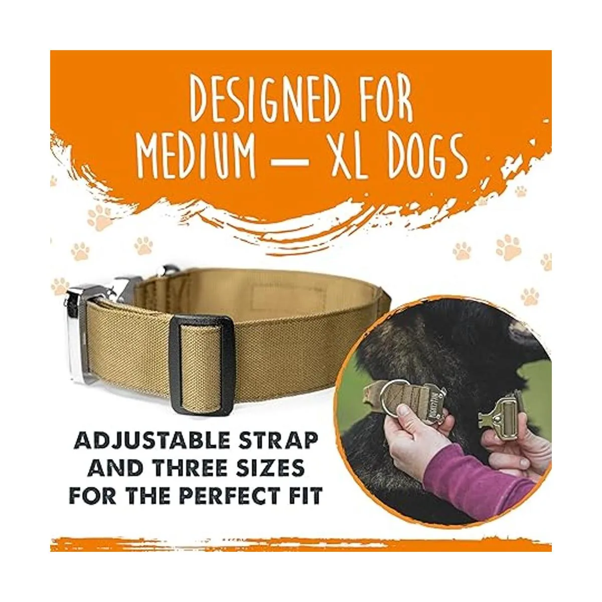 Mighty Paw Collar táctico para perro collar K9 ajustable_5