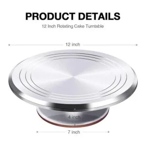 Puroma Tocadiscos giratorio de aleación de aluminio de 12