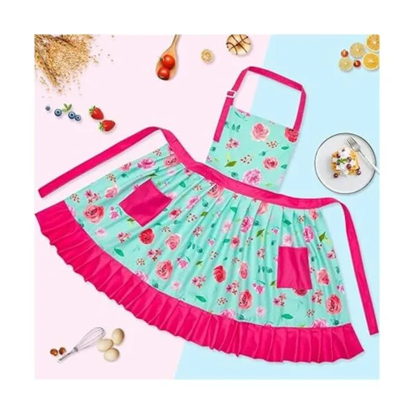 MHJY Conjunto de sombrero de delantal para niñas_3