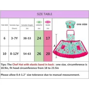 MHJY Conjunto de sombrero de delantal para niñas_6