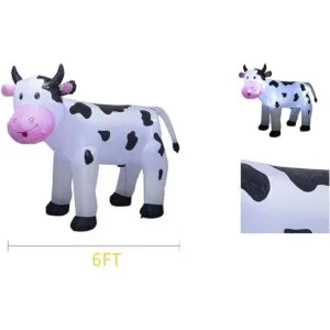 TRMESIA Navidad inflable 6FT vaca LED luces interior patio_3