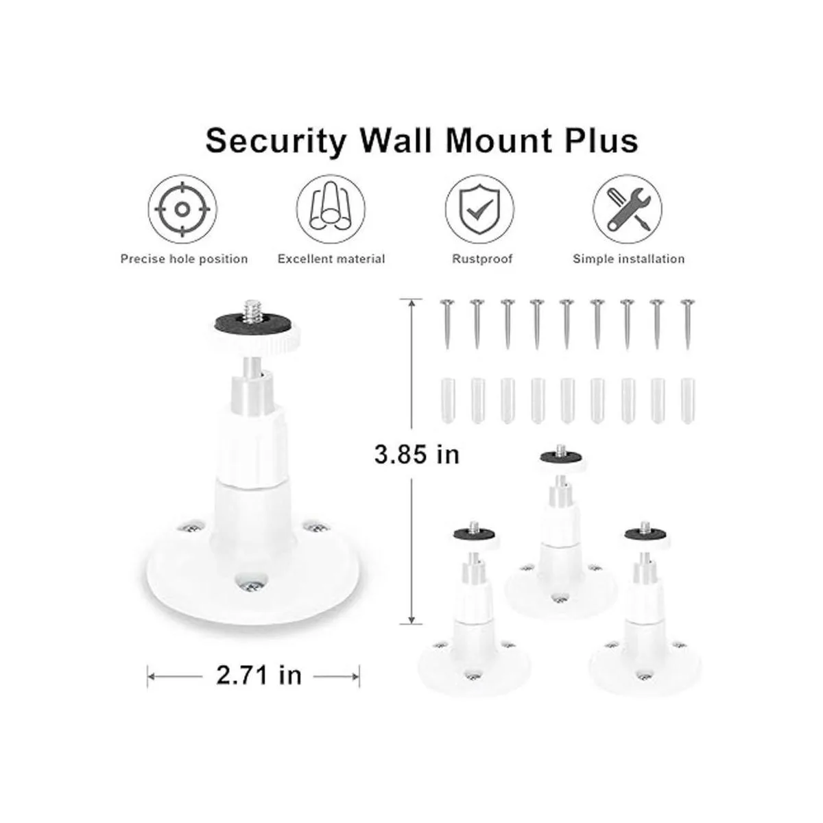 BFYTN Paquete de 3 soportes de pared compatibles con Ring