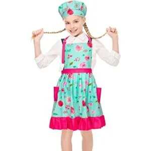 MHJY Conjunto de sombrero de delantal para niñas_1