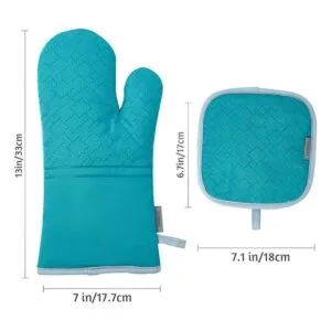 Juego de 4 guantes de horno y soportes para ollas guantes_6