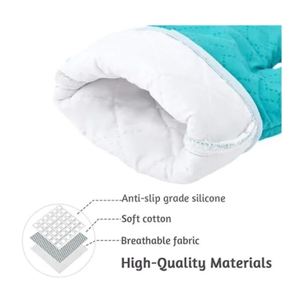 Juego de 4 guantes de horno y soportes para ollas guantes_2