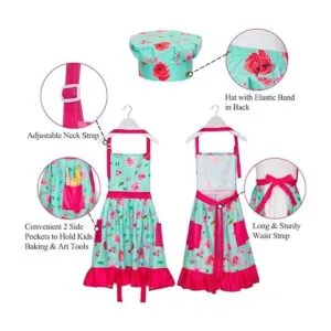 MHJY Conjunto de sombrero de delantal para niñas_2