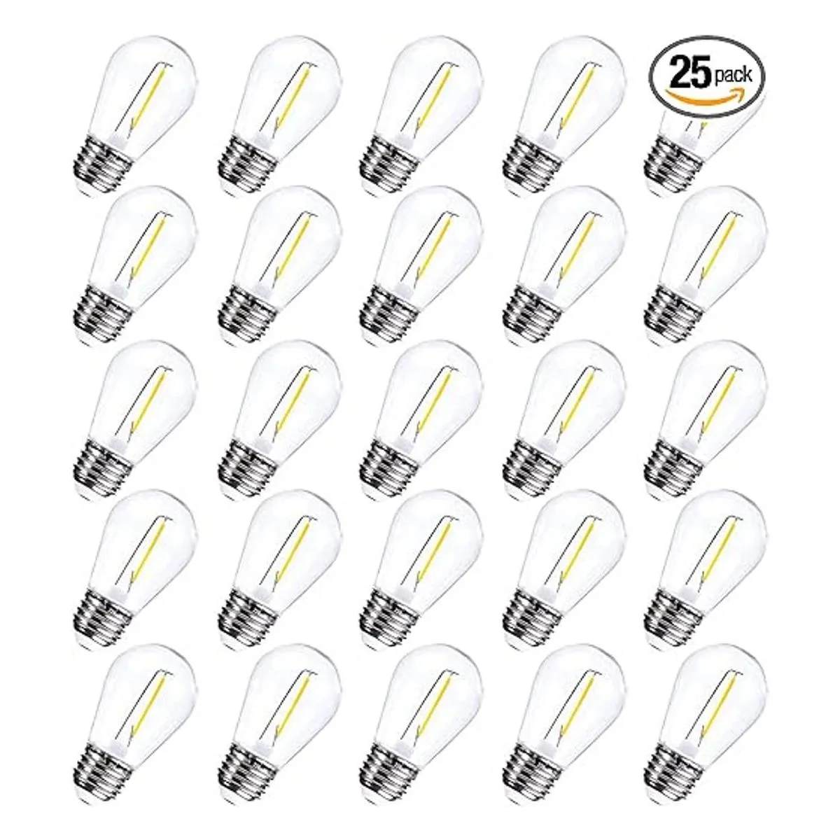 Paquete de 25 bombillas LED S14 de 1 W para exteriores_1