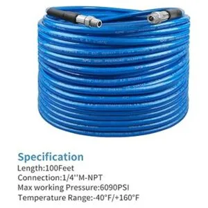 CHAVOR Kit de chorro de alcantarillado a presión manguera