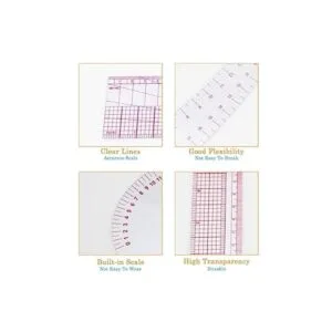 Regla métrica francesa 9 estilos de costura curva regla