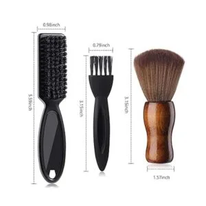 3 piezas Peluquería cuello plumero cepillo de pelo Clipper_4