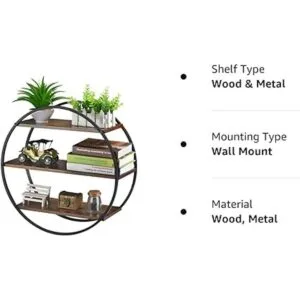 BCOZLUX Estantes flotantes estantes de pared de metal y