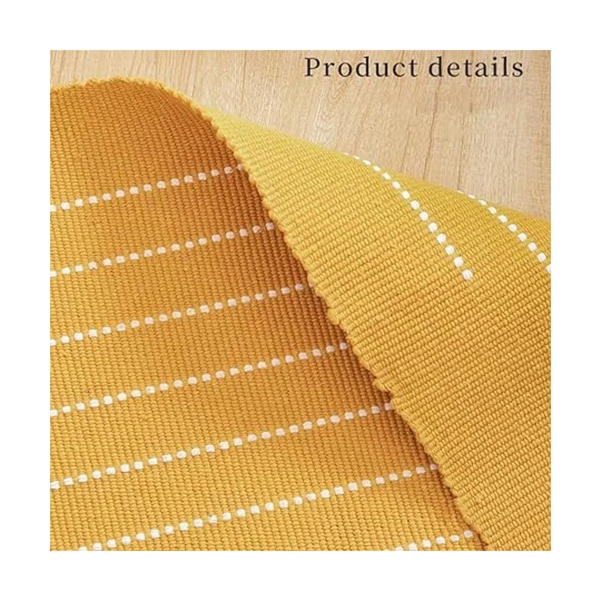 Alfombra bohemia geométrica tejida a mano de algodón para_3