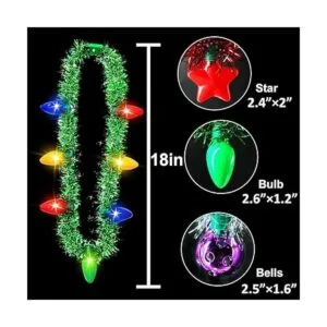 8 Pack de Nochevieja Luz de Guirnalda Collares Coloridos_2