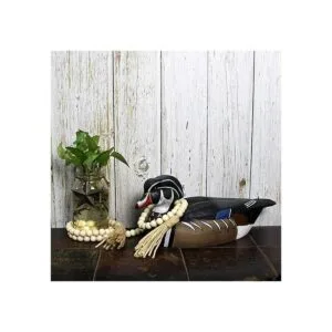 CVHOMEDECO. Guirnalda de cuentas de madera con borlas