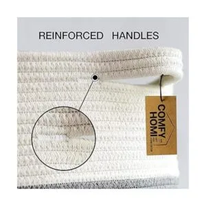 COMFYHOMI 2 cestas grandes de cuerda de algodón canasta_3